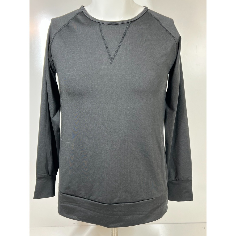 NWT LA Society Black Long Sleeve Razorback Workout Shirt LAY1606 Womens SZ M